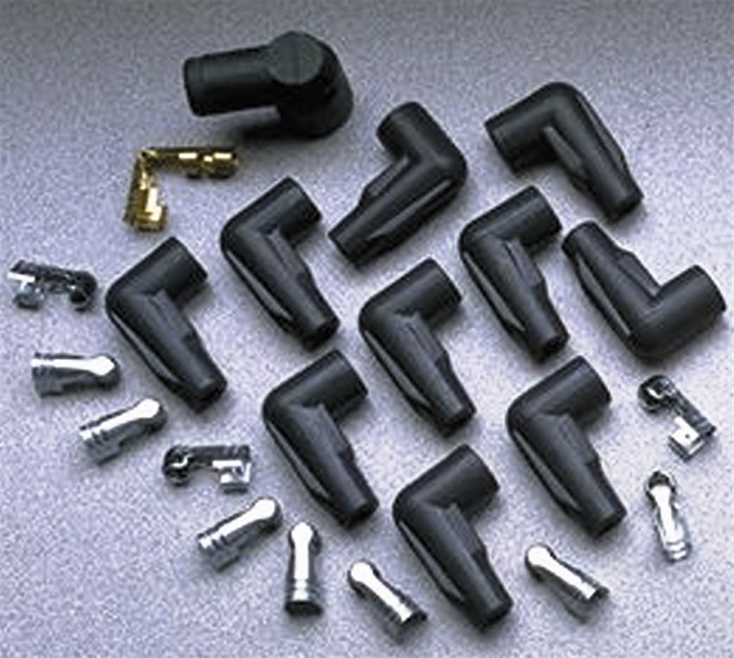 Low Profile Taylor Cable 46051 Black Distributor and Coil Boot/Terminal Kit - Set of 11