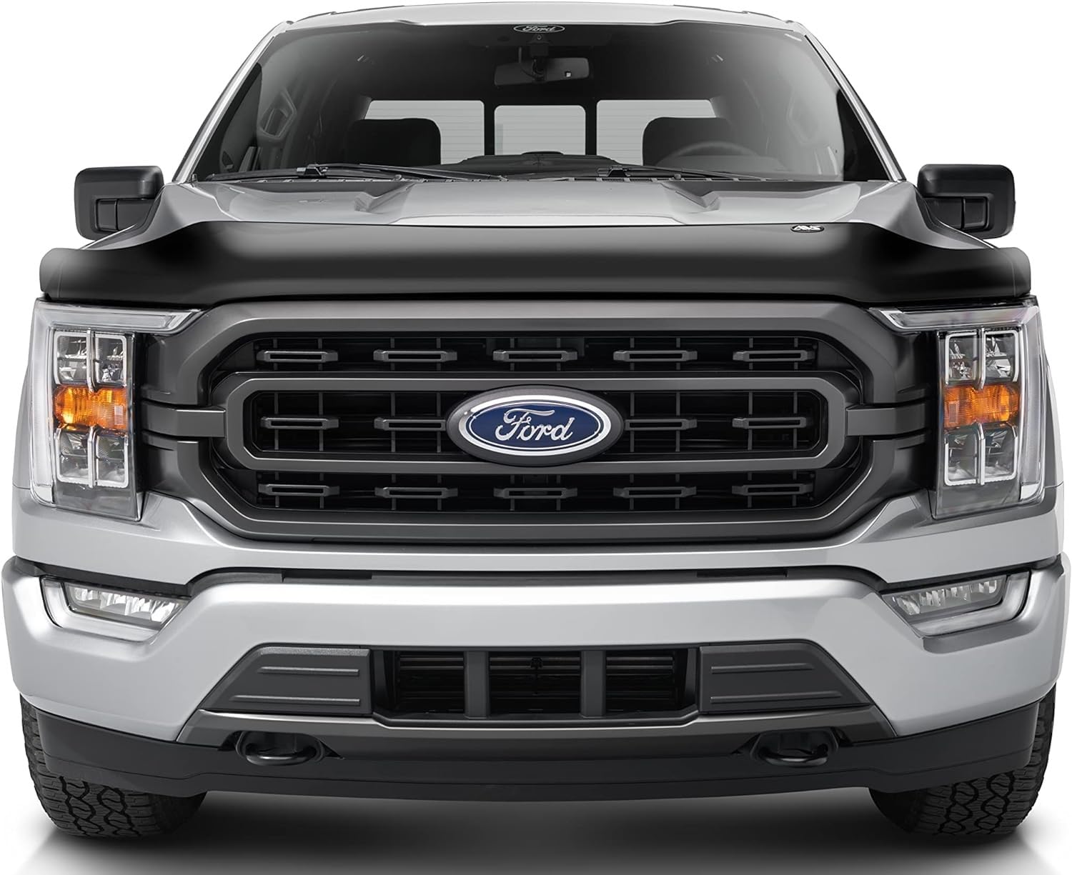 Bugflector Hood Shield / Protector Auto Ventshade [AVS] | Fits 2017 - 2022 Ford Super Duty F-250, F-350, F-450 | High Profile Bug Deflector - 1 pc., Dark Smoke | 23264
