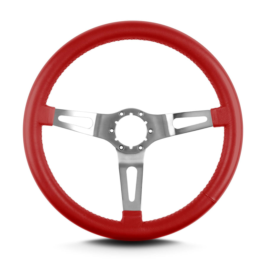 Lecarra Teardrop 65812 3 Spoke 14" Brushed Standard Grip Bright Red
