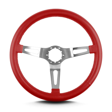 Lecarra Teardrop 65812 3 Spoke 14" Brushed Standard Grip Bright Red