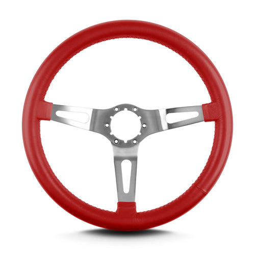 Lecarra Teardrop 65812 3 Spoke 14" Brushed Standard Grip Bright Red