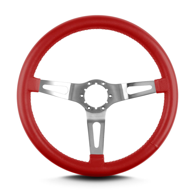 Lecarra Teardrop 65812 3 Spoke 14" Brushed Standard Grip Bright Red