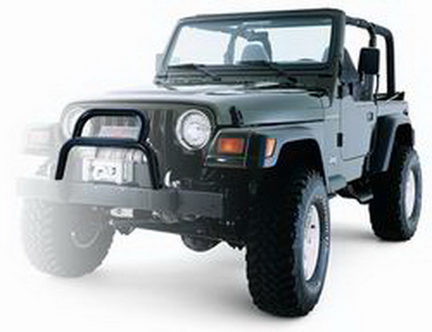 Bumper Grille Guard WARN 37171 Tube for Jeep Factory Bumpers