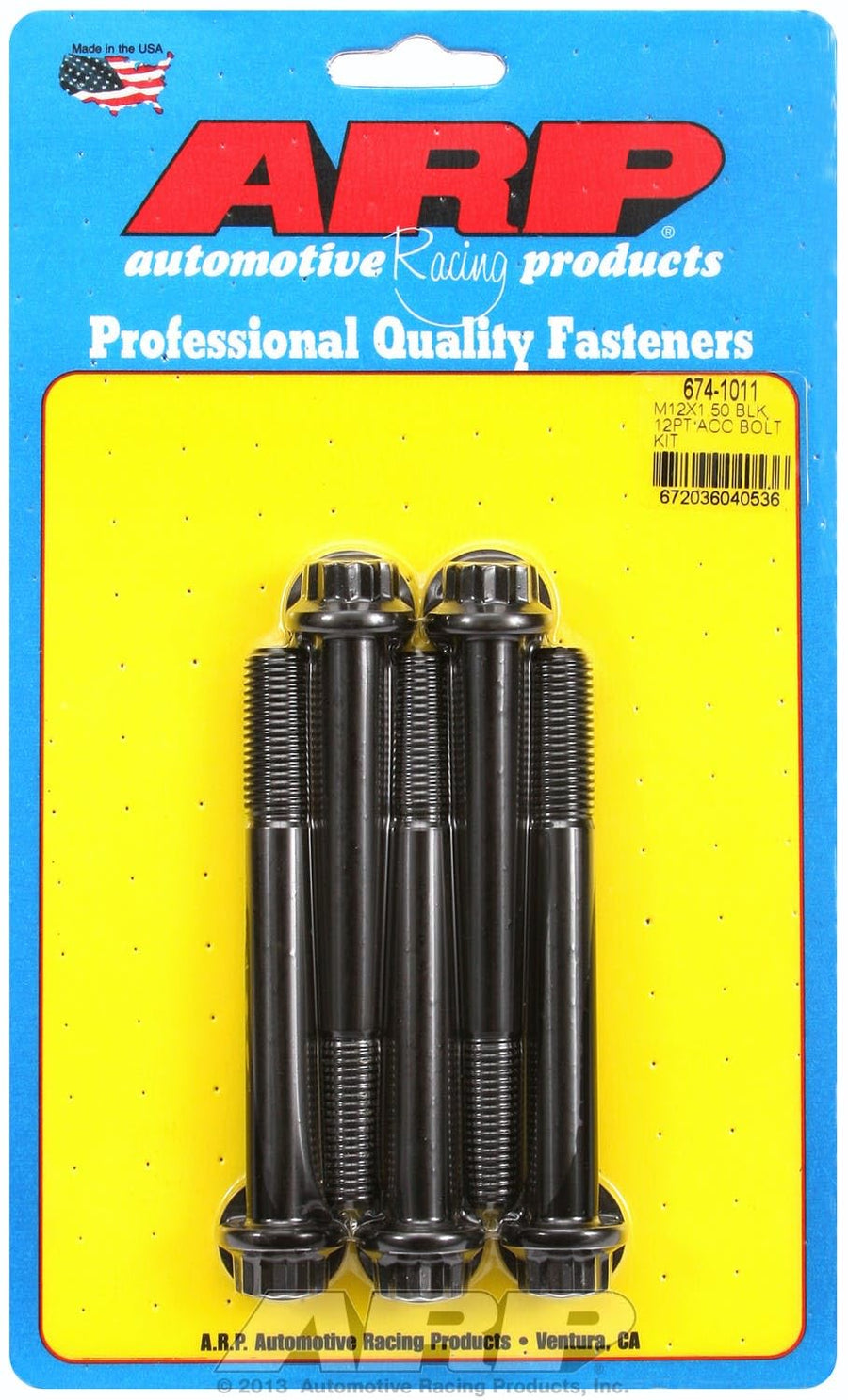 ARP Bolt, M12 x 1.50", Pack of 5 674-1011