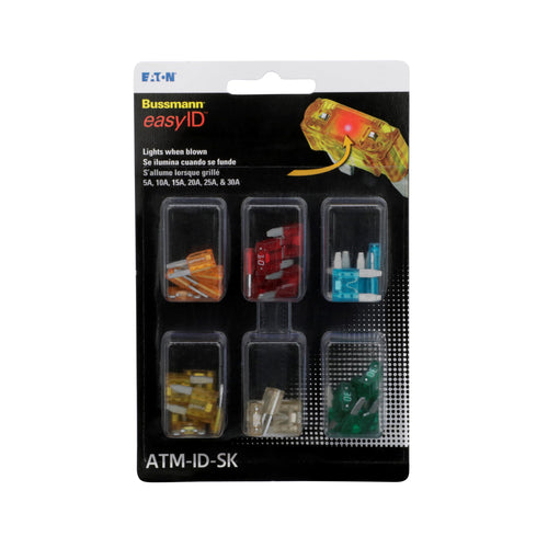 Eaton Series Bussmann ATM easyID Blade Fuse Kit - 36 Pieces