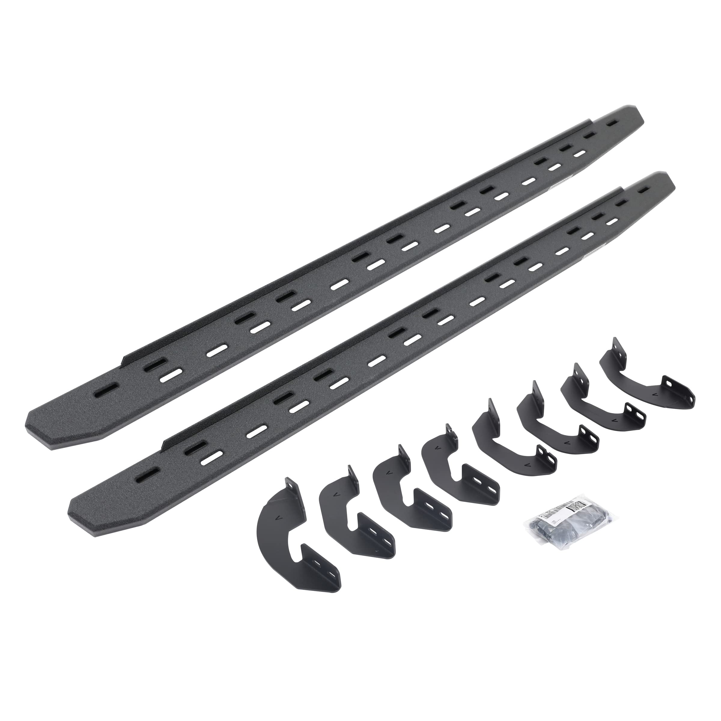 Go Rhino RB30 Running Boards Slim & Brackets | Galvanized Steel, Protective Bedliner Coating | 69641580ST | Fits 2007-2021 Toyota Tundra Double Cab Pickup