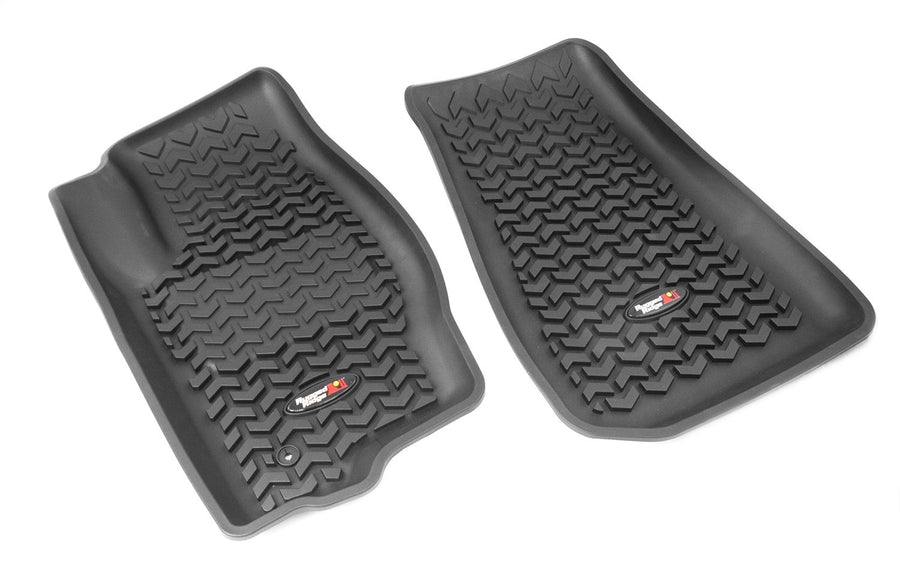 Rugged Ridge Front Floor Liners for Jeep Compass and Dodge Caliber | Pair, All-Terrain, Black | 12920.30 | Fits 2007-2012 Dodge Caliber; 2007-2017 Jeep Compass & Patriot MK