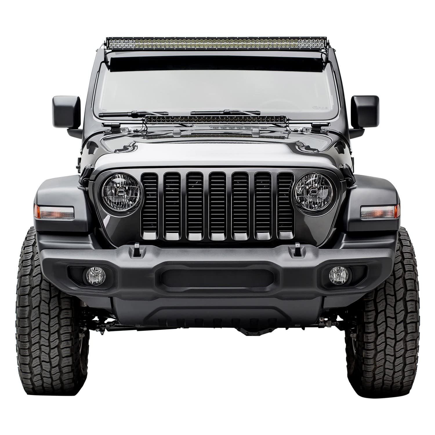 Front Roof Jeep JL, Gladiator LED Bracket to mount (1) 50 or 52 Inch Staight Light Bar - PN #Z374831