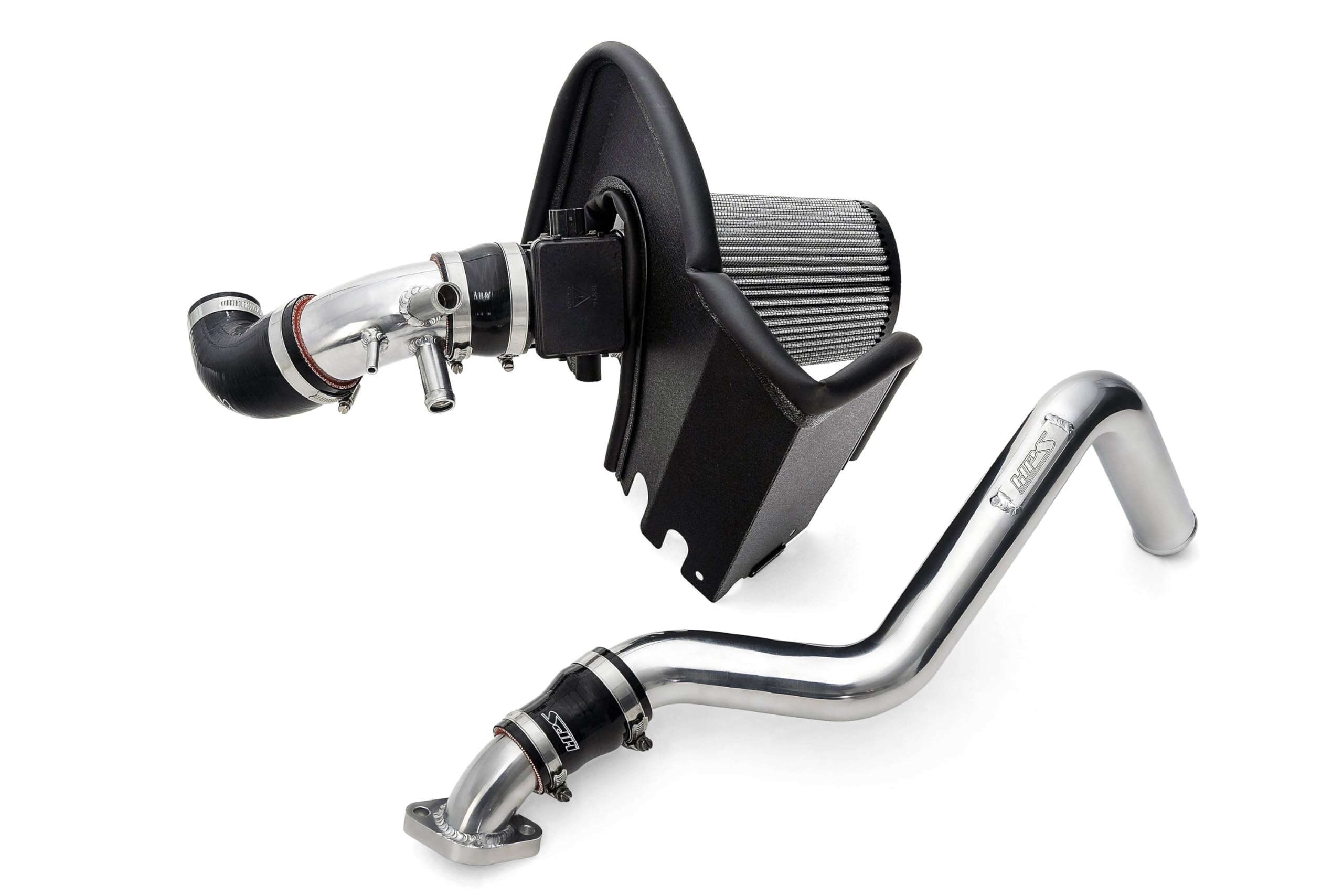 Air Intake Kit HPS Polish with Heat Shield Cool Ram Compatible for 2004-2005 Mazda Mazdaspeed Miata 1.8L Turbo, 827-733P