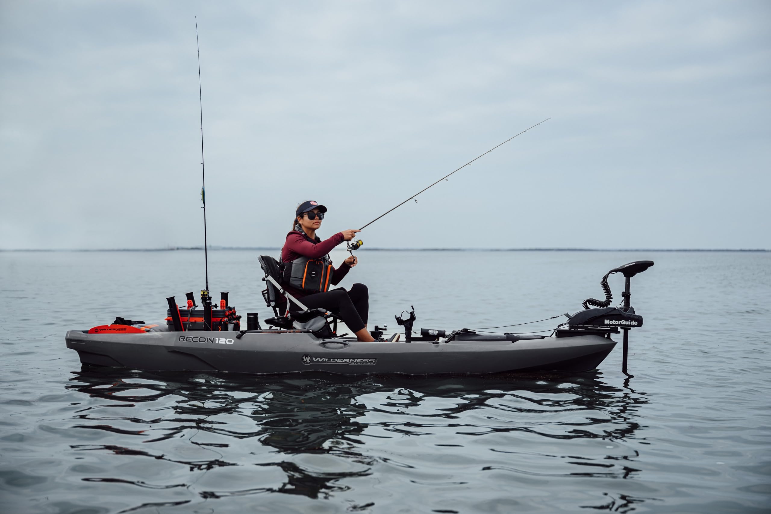 Recon 120 Wilderness Systems - Sit on Top Fishing Kayak - Premium Frame Seat - 12 ft - Mesa Camo