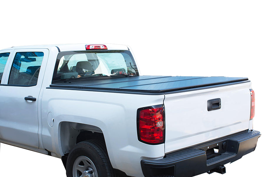 Hard Black Horse High Profile Trifold Truck Bed Tonneau Cover Compatible with 2015-2023 GMC Canyon|2015-2023 Chevrolet Colorado 5ft Bed-HTF-GM30