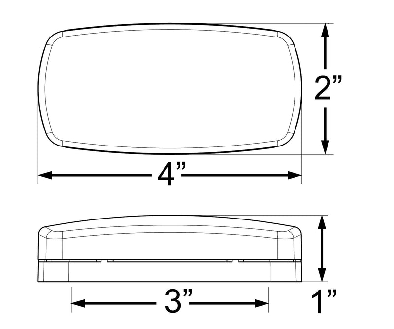 Red LED Optronics Marker/Clearance Light MCL0032RBBP