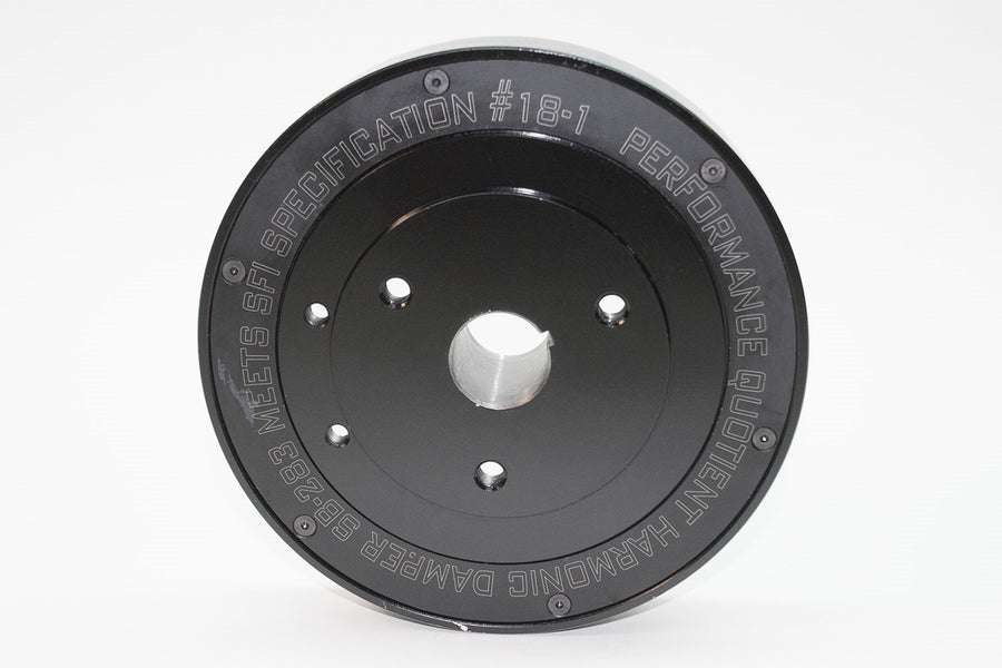 PRW Industries PQx 2428340 SFI-Rated Racing Steel Damper SFI Spec 18.1 Steel/Elastomer Internal Balance 8.0 in. OD Black