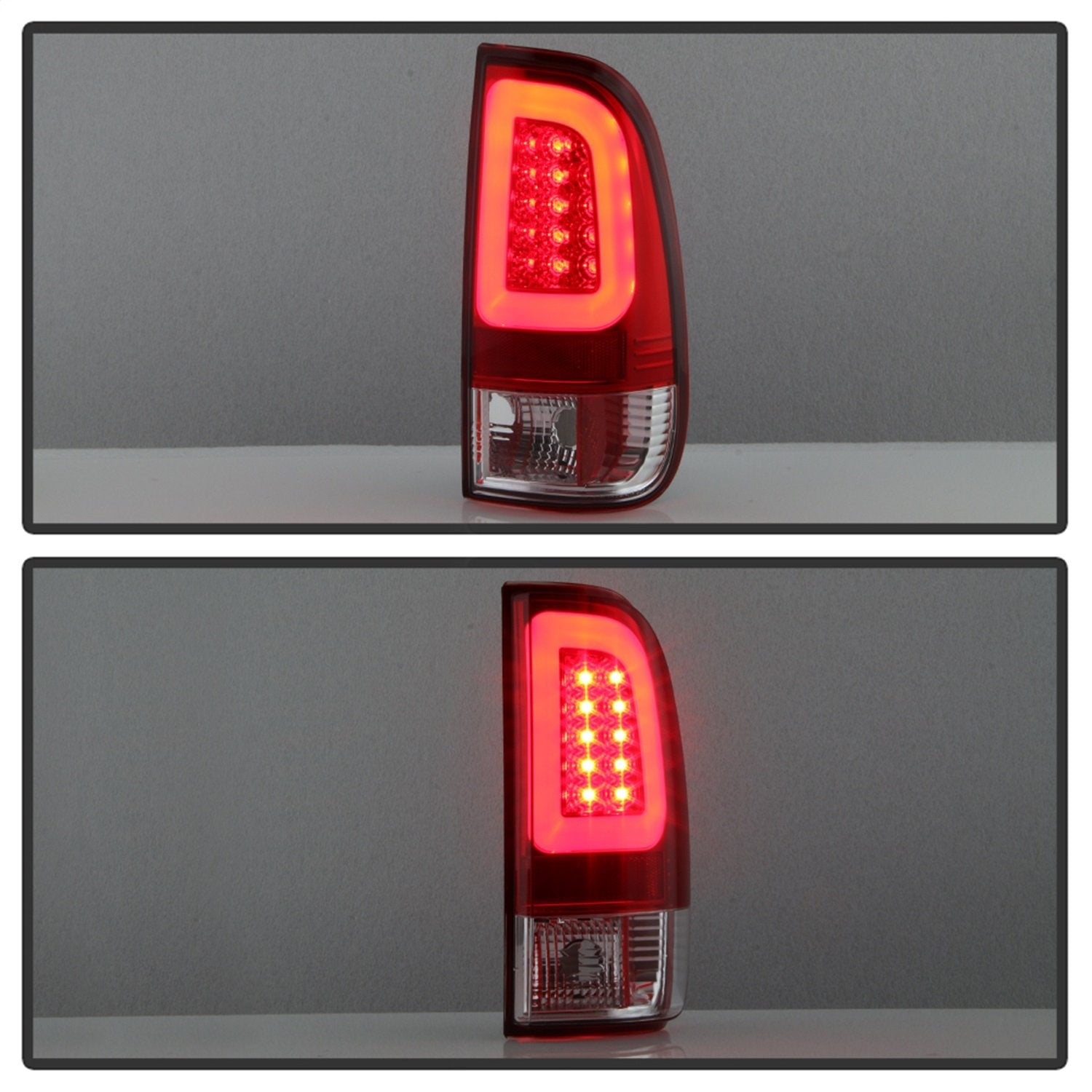 Ford Super Duty Spyder 5084736 F-250/ F-350/ F-450 08-16 Version 3 Light Bar LED Tail Lights - Red Clear