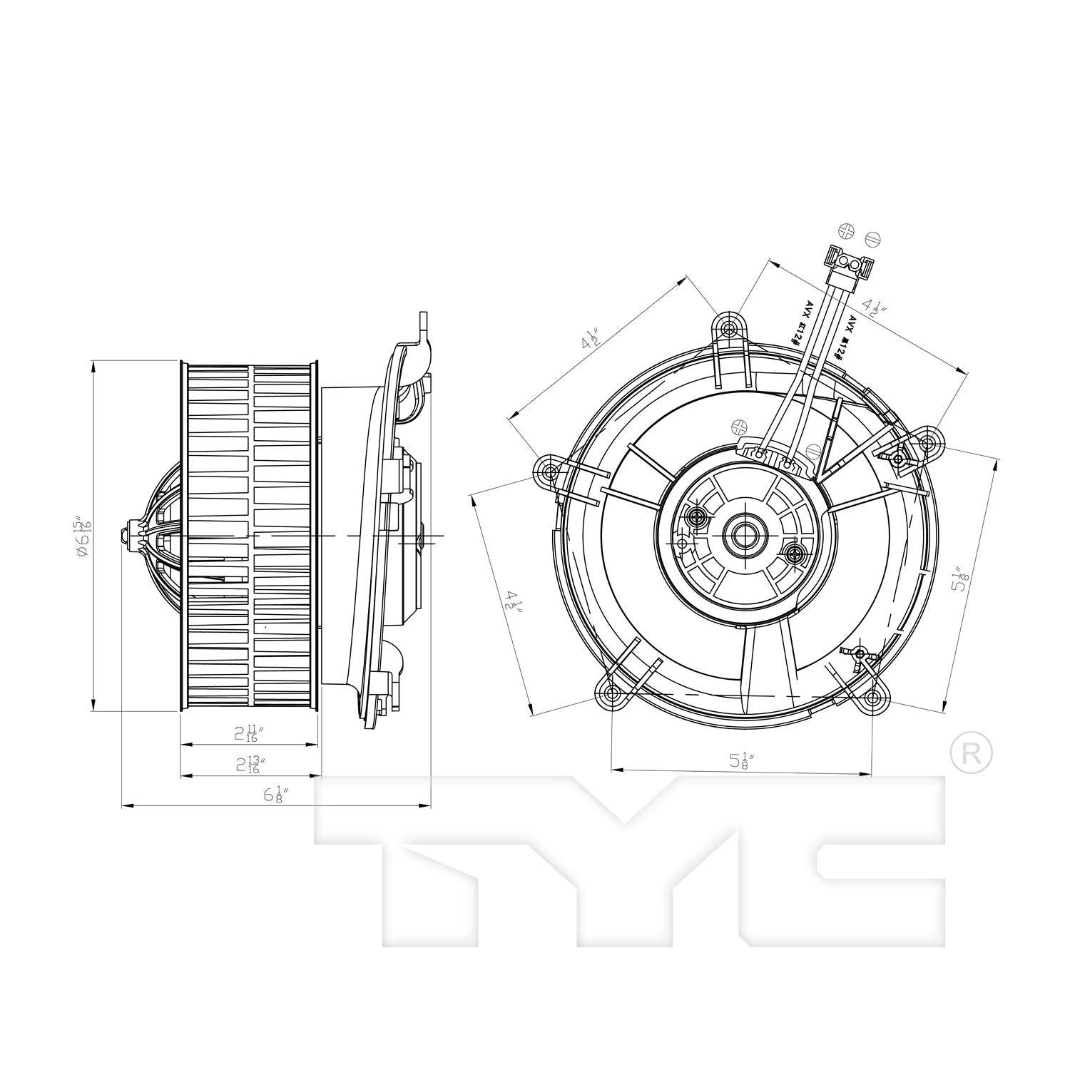 Replacement TYC 700310 Blower Assembly for BMW
