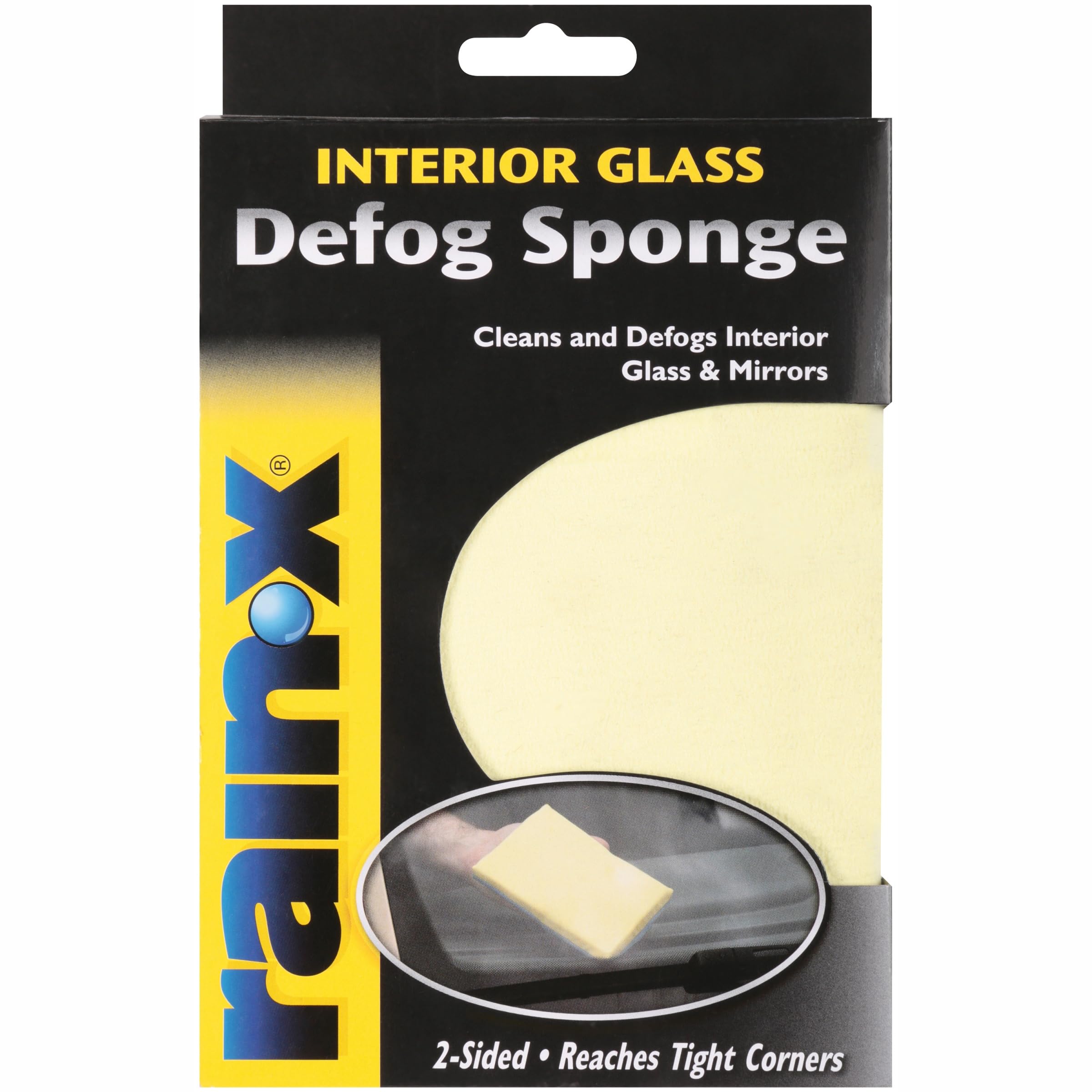 2-Sided Carrand Glass and Mirror Sponge, Yellow/Gray