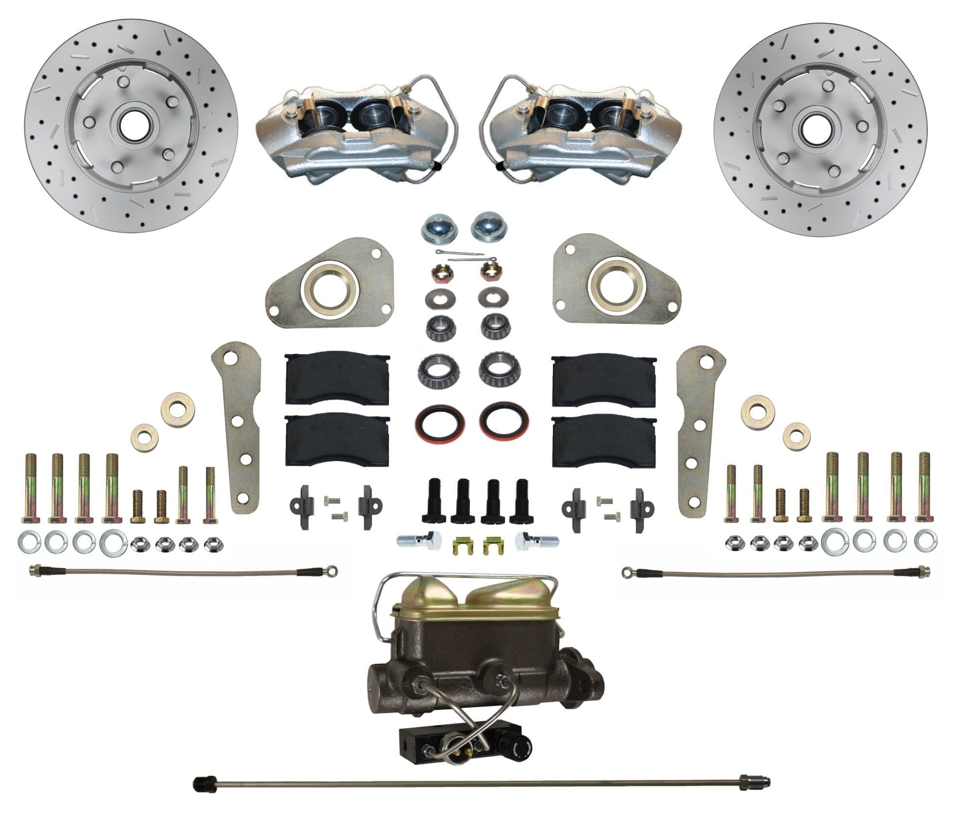 Front Disc Brake Conversion LEED BRAKES Ford Full Size For Factory Power Brake Cars Maxgrip Xds Rotors