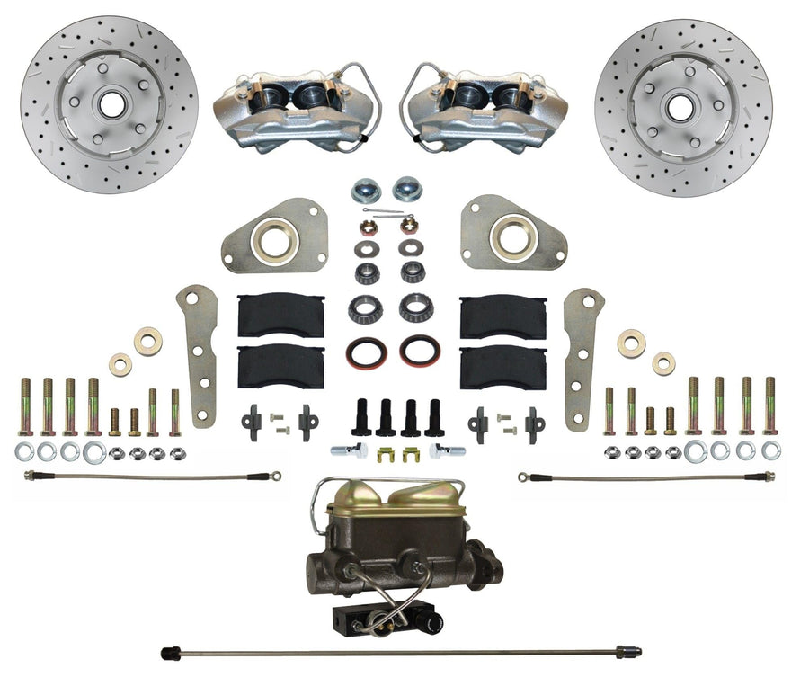 Front Disc Brake Conversion LEED BRAKES Ford Full Size For Factory Power Brake Cars Maxgrip Xds Rotors