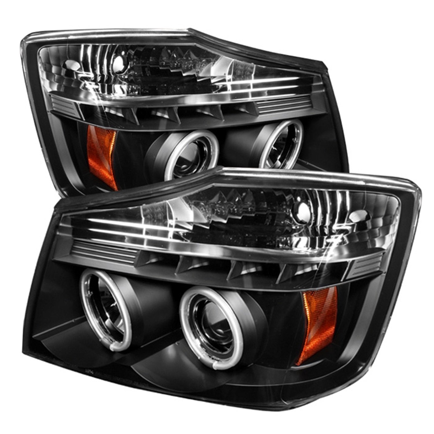 Nissan Titan/Nissan Armada Spyder Auto Black CCFL LED Projector Headlight
