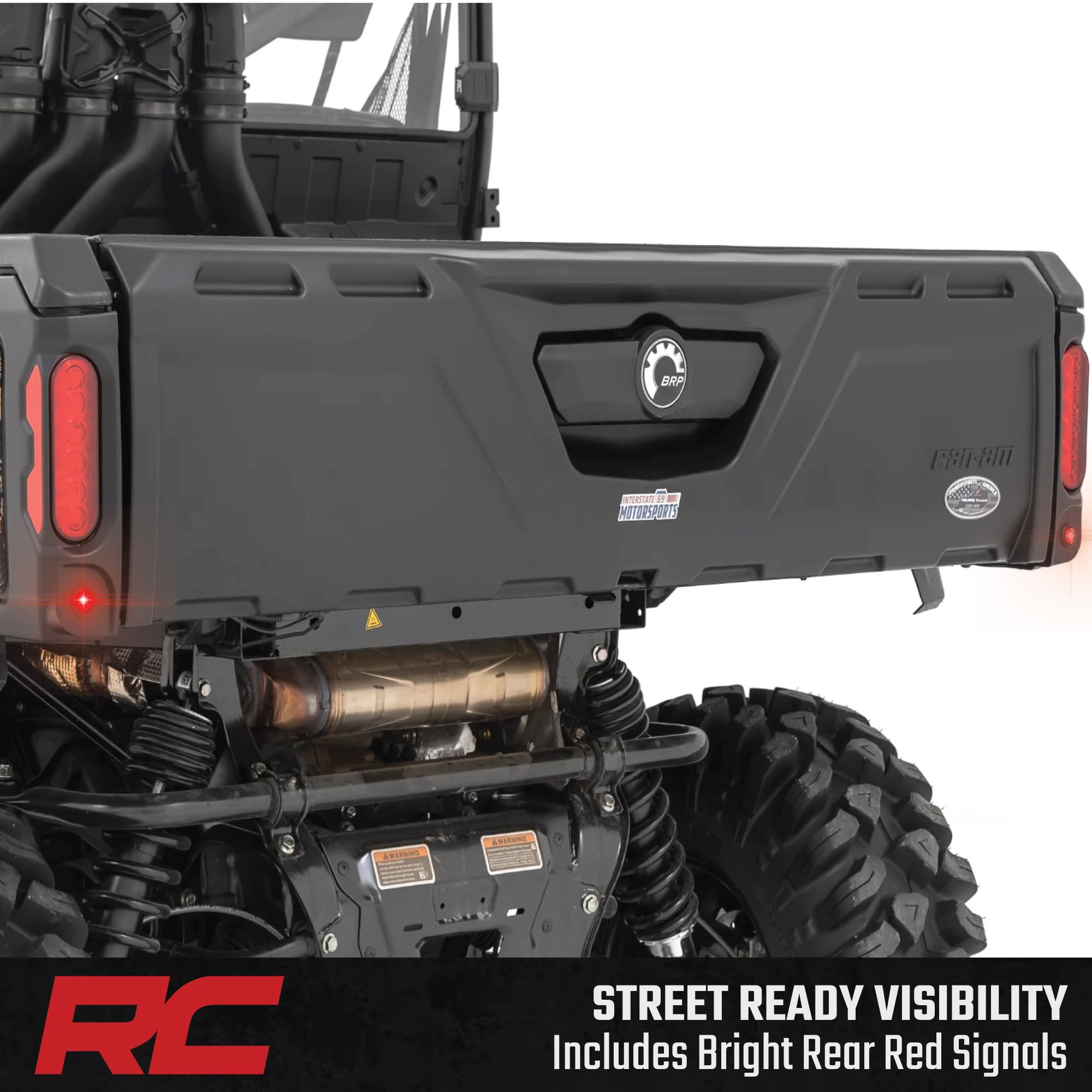 Rough Country Turn Signal Kit Universal UTV with Horn - 12V Blinker System, Amber Front & Red Rear Signals, Street-Ready Visibility Upgrade