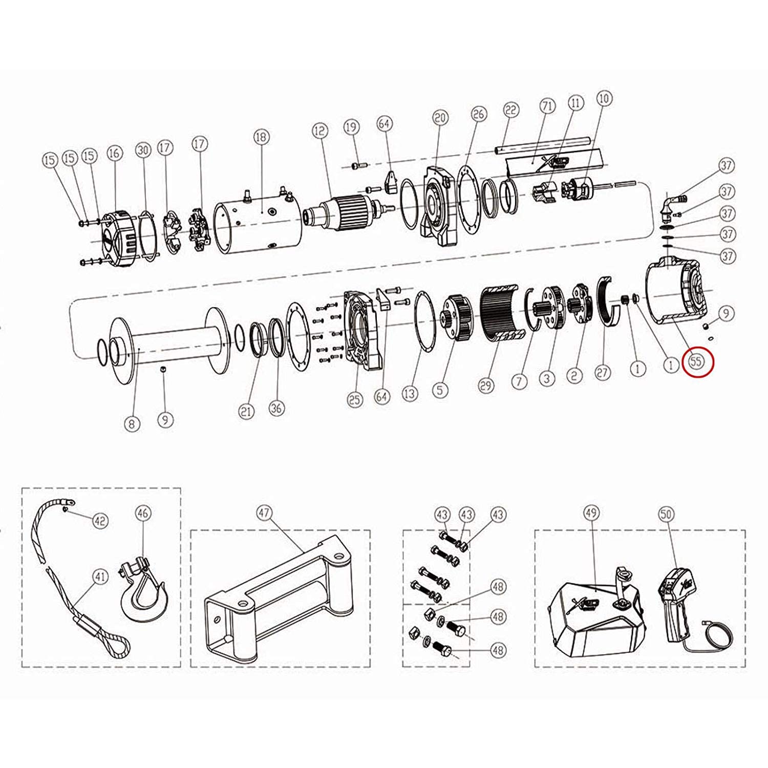 GEAR BOX ASSY SmittyBilt - SB97495-55