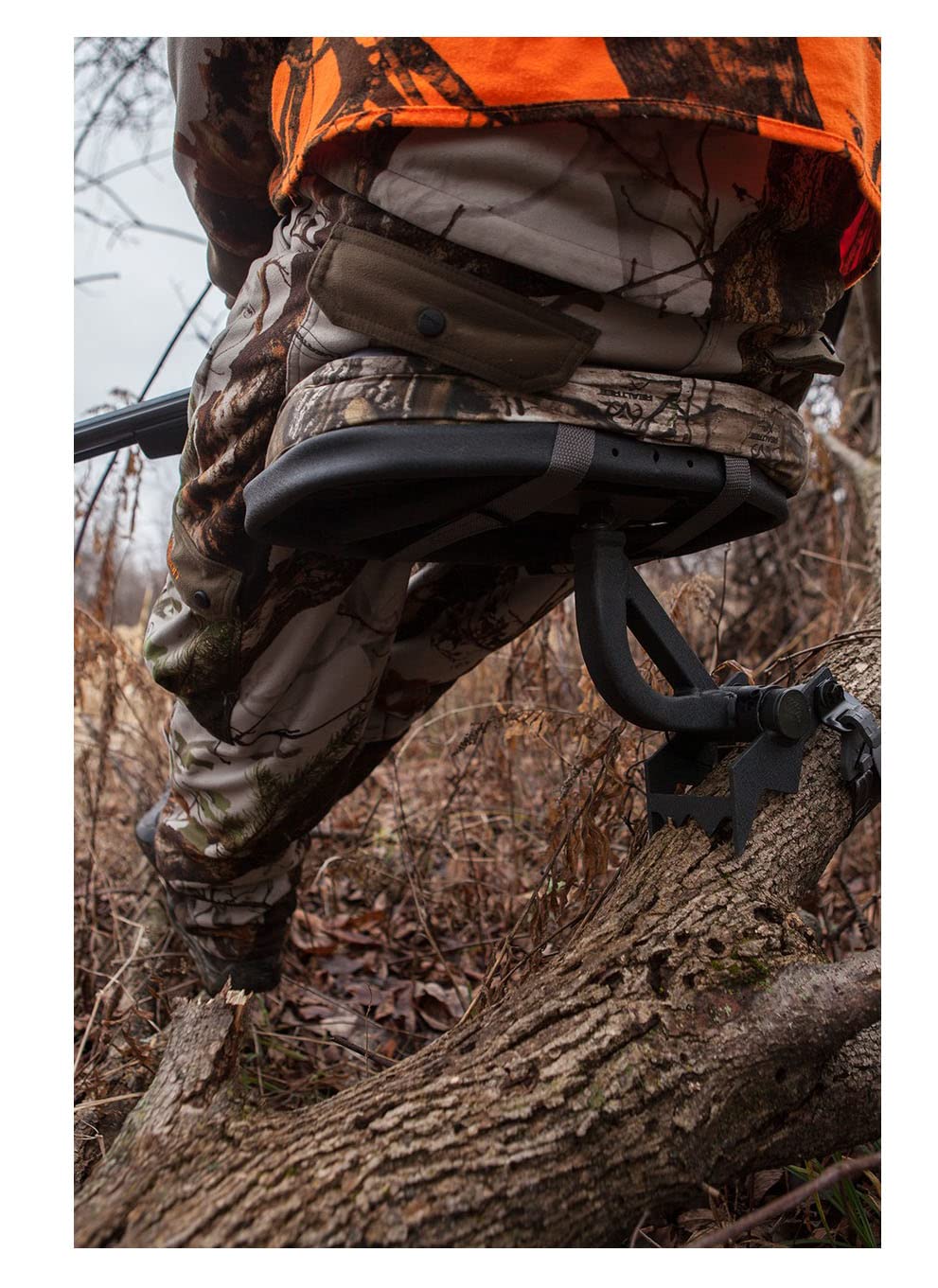 Any Angle Hawk 360 Degree Memory Foam Layered Steel Hunting Tree Seat with 7-Tilt Angle Adjustments