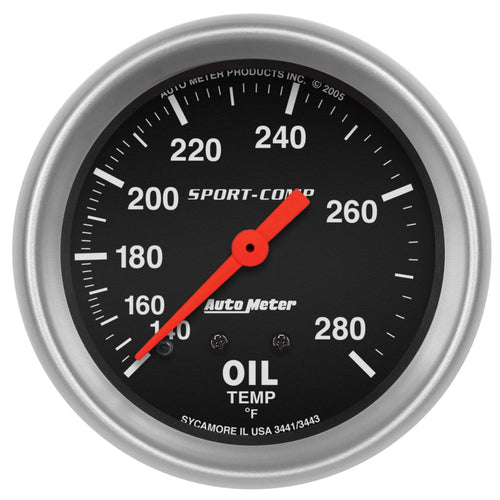 Auto Meter Sport-Comp 3443 Mechanical Oil Temperature Gauge