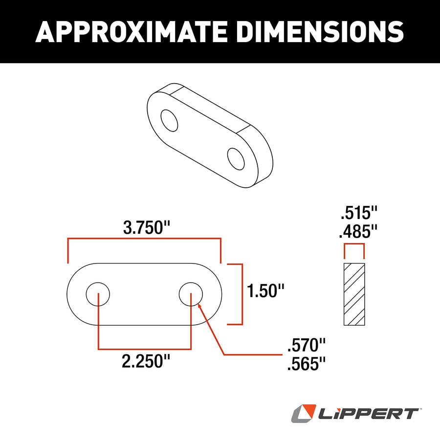 Heavy Duty Lippert 126172 Shackle Link, 2.25"