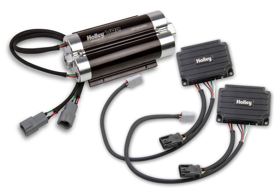 12-3000 Holley VR2 Brushless Fuel Pump w/Controller-Single 16AN Inlet