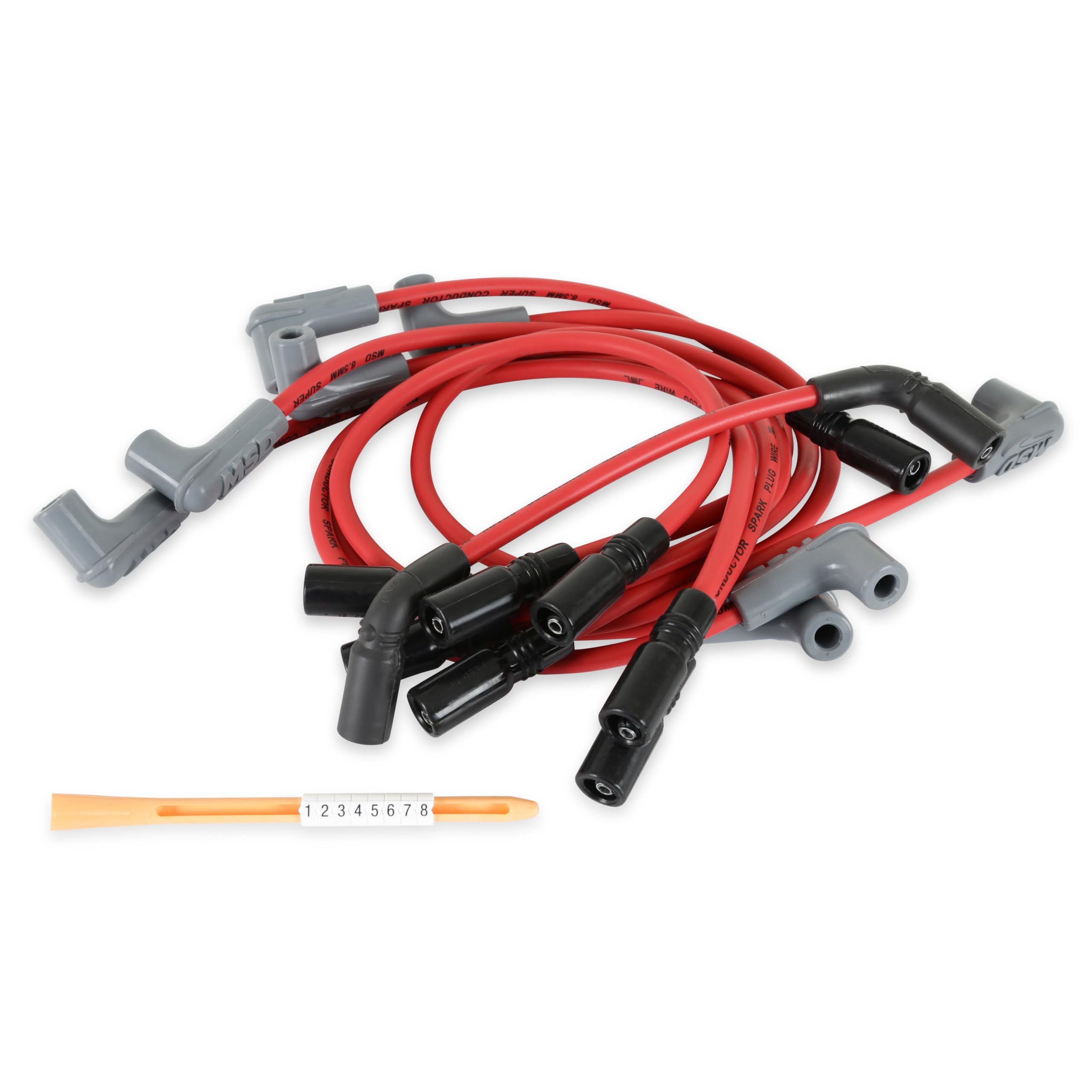 Super Conductor MSD 32169 Spark Plug Wire Set, Red