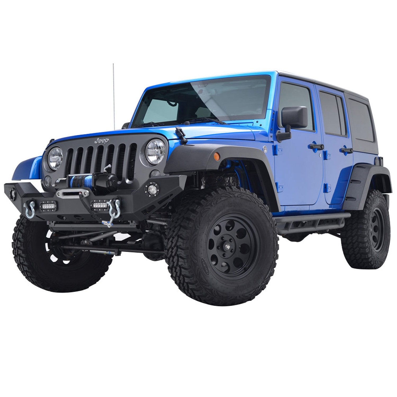 Black Rivet-Style Paramount Automotive Fender Flare, 4 Piece