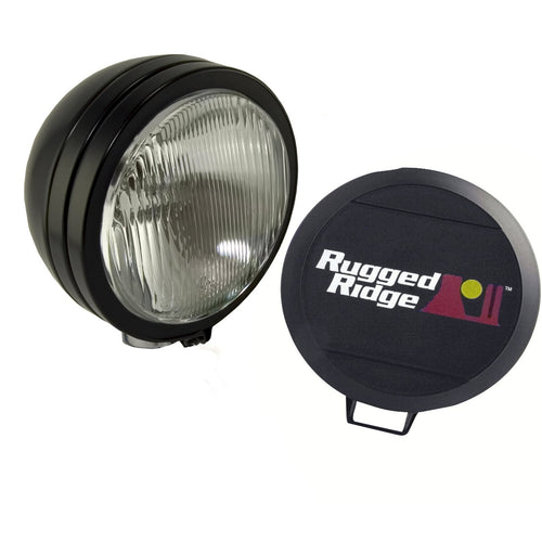 Light Kit, Rugged Ridge, HID, 5 Inch, Round, Black, Steel Housing | 15205.02
