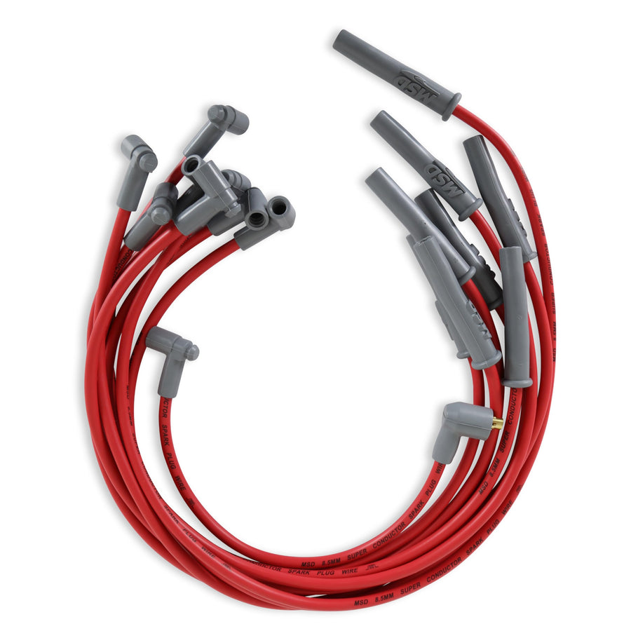 Super Conductor MSD 35399 Spark Plug Wire Set, Red