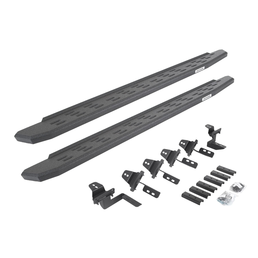 Go Rhino Running Boards & Brackets RB30 | Galvanized Steel, Protective Bedliner Coating | 69650568T | Fits 2007-2018 Jeep Wrangler JKU, 4-Door