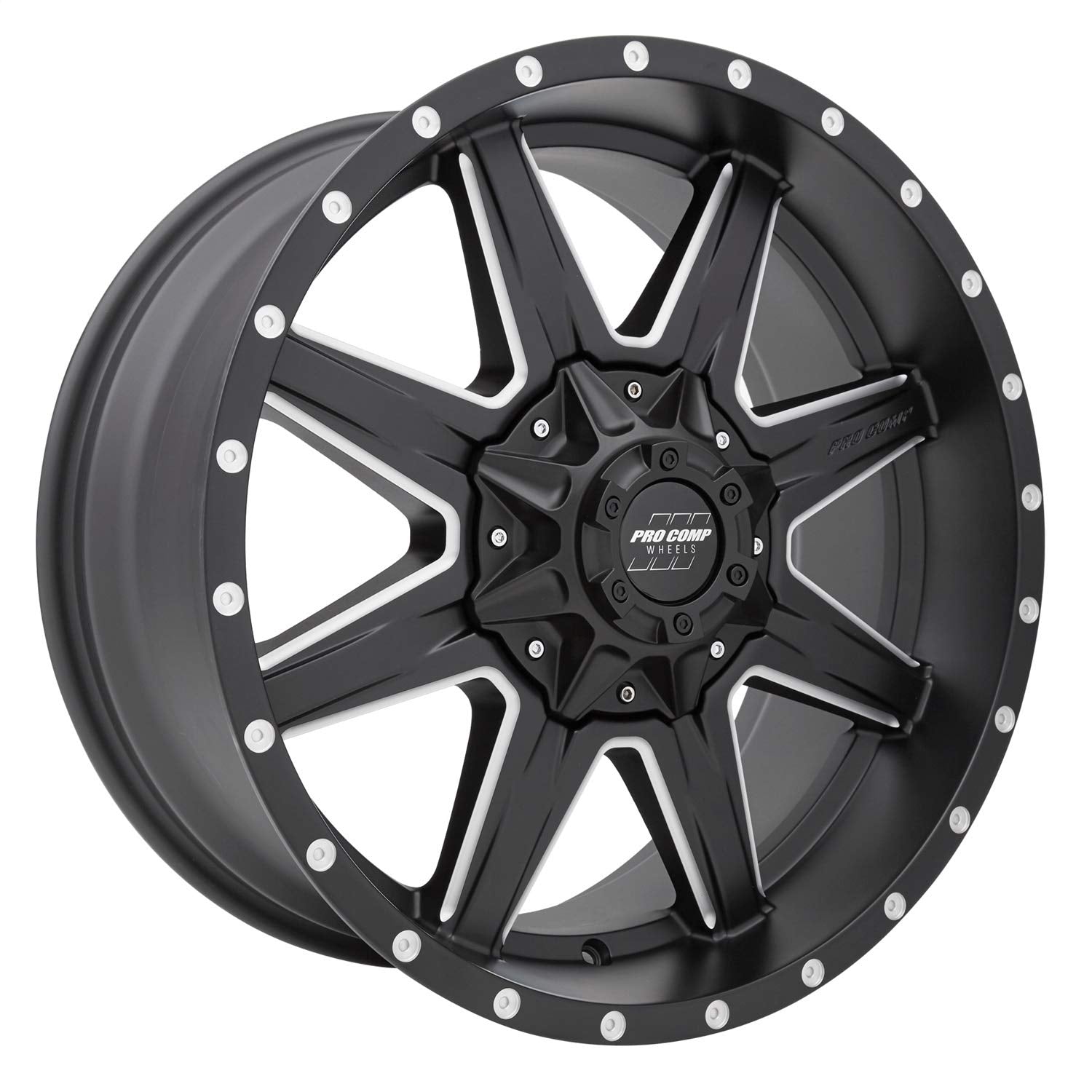 Quick 8 Pro Comp Black Wheel with Painted (20 x 9. inches /5 x 150 mm, 0 inches Offset)