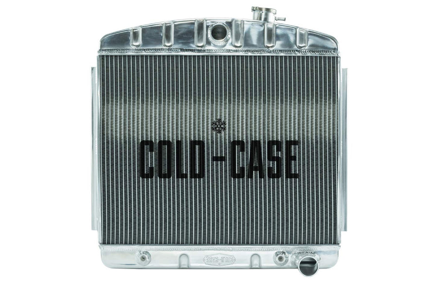 55-56 Tri-5 Chevy Radiator COLD - CASE 6 Cyl (Front Mount), Silver (CHT563A)