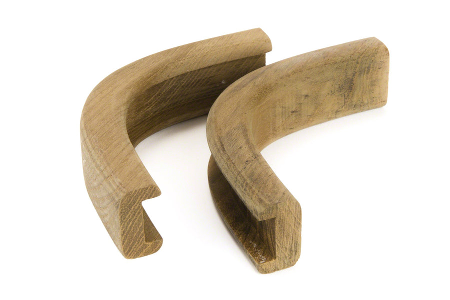 Outside Corner Whitecap Teak Bulkhead Molding, 3/4"