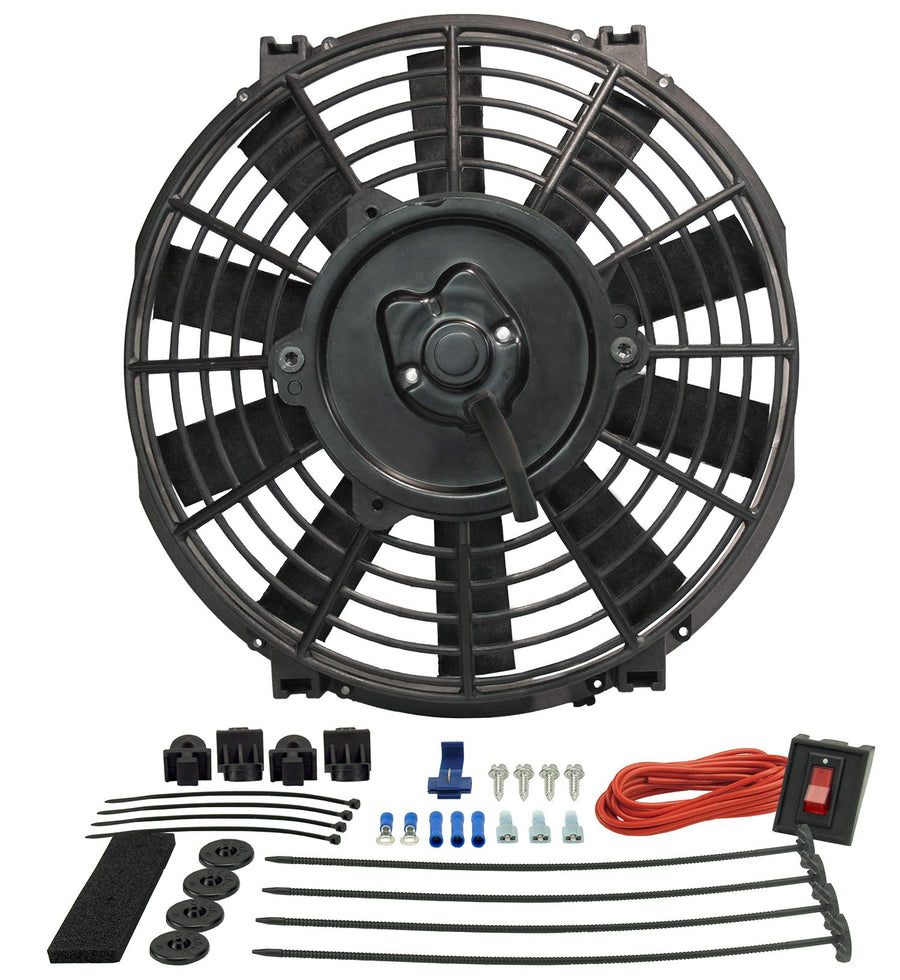 Derale 16509 Premium Kit 9" Tornado Electric Fan, Black