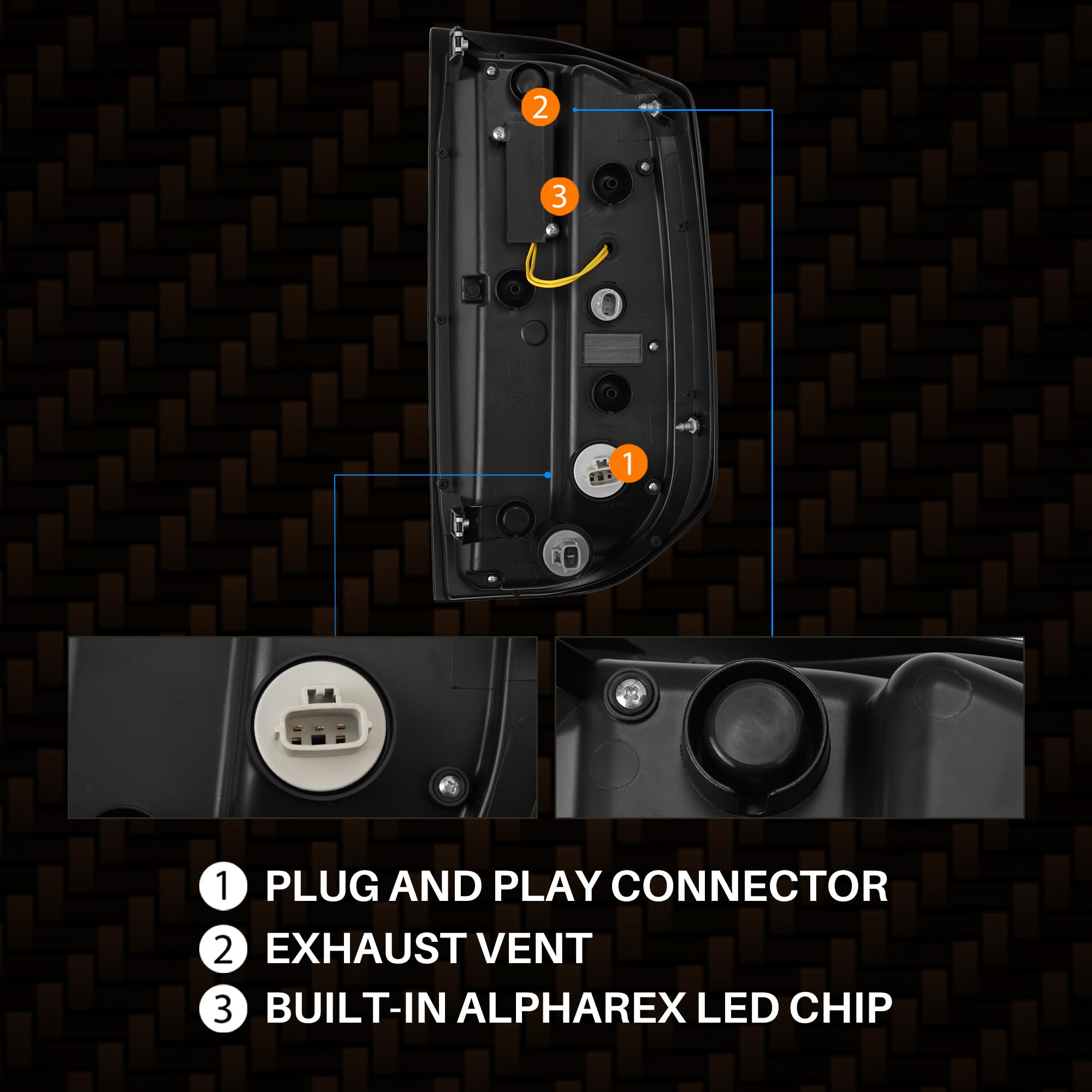 AlphaRex LED Tail Lights NOVA-Series Compatible with 14-21 Tundra (Alpha-Black)