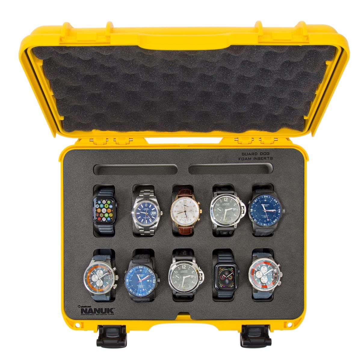 Waterproof NANUK 910 Case with Foam Insert, Yellow Watch