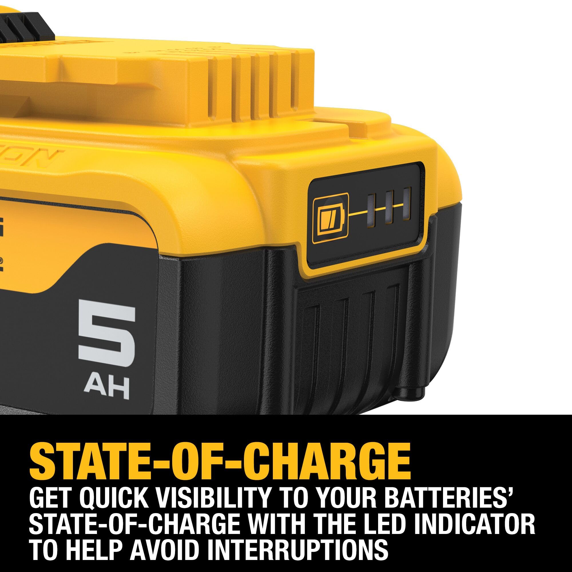 20V MAX XR DEWALT Battery, Lithium Ion, 5.0Ah (DCB205)