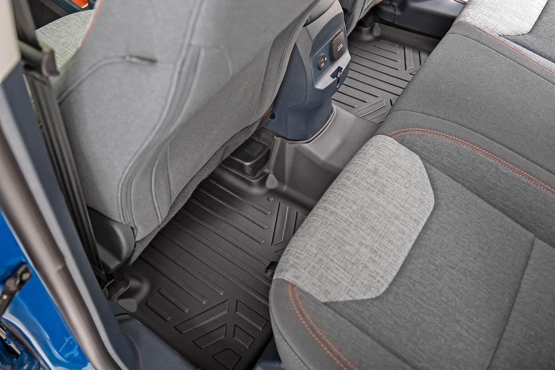 Rough Country Floor Mats Set All Weather for Ford Maverick 2.0L EcoBoost (2022-2025) - Waterproof Flexible Front & Back Mats