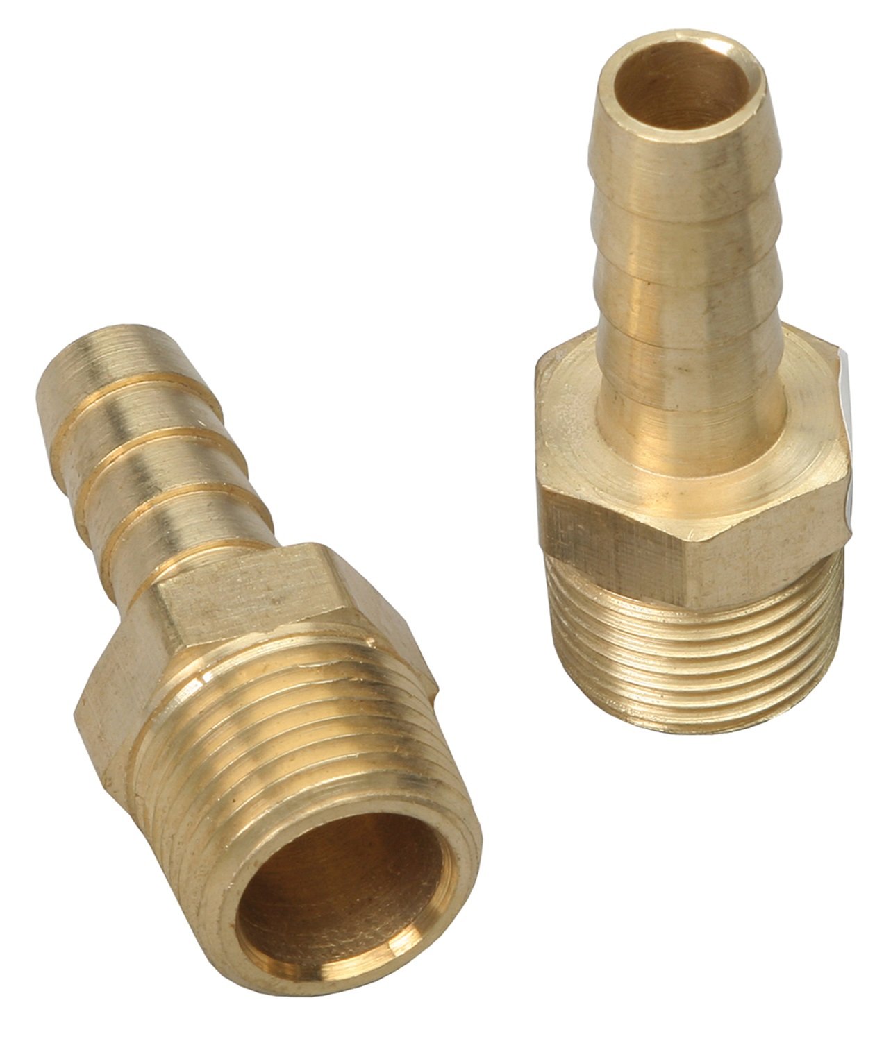 Brass Straight Fuel Hose Fittings Trans-Dapt - Set of 2