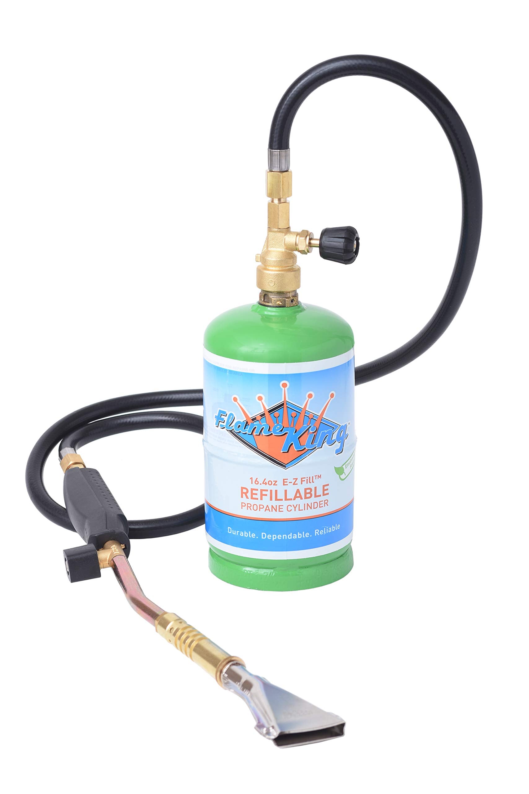 Flame King 6,000 BTU Propane Gas Torch Kit w/ 3 Burners for Melting, Brazing Gold and Silver Precious Metals, Welding, Soldering, and Repairs
