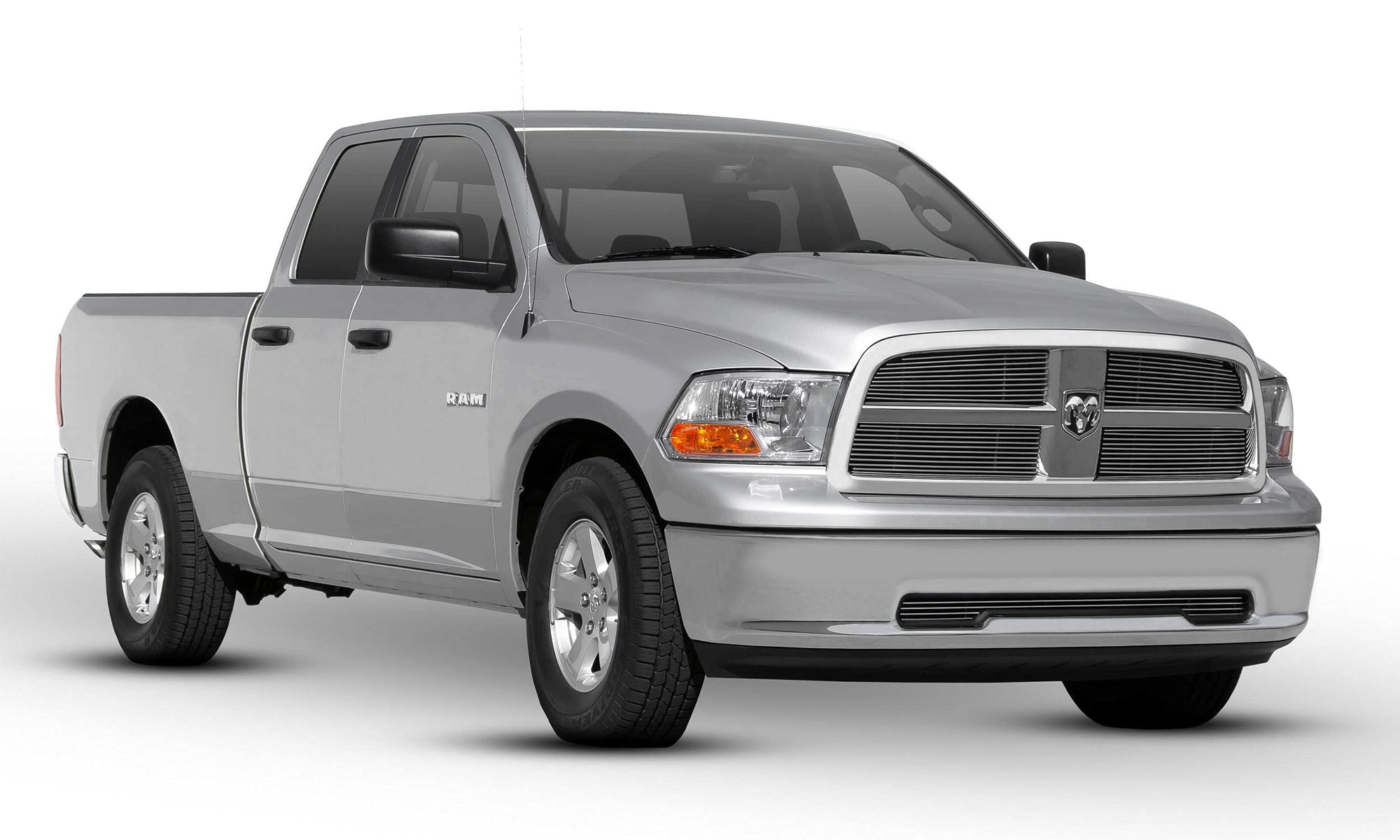 Horizontal T-Rex 21456 Aluminum Polished Finish Billet Grille Overlay for Dodge Ram Pickup 1500