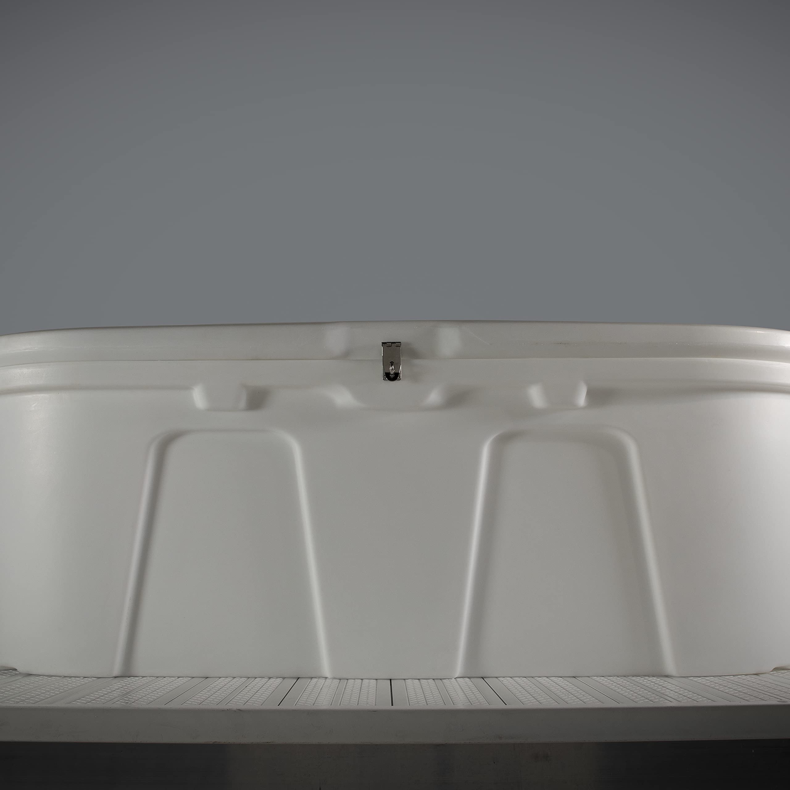 Dock & Patio Storage Box, Taylor Made Stow 'N Go Polyethylene – White (67.75" L x 27.75" W x 26" H) – Durable, UV-resistant construction, stainless steel lockable latch and hardware – 2020108529