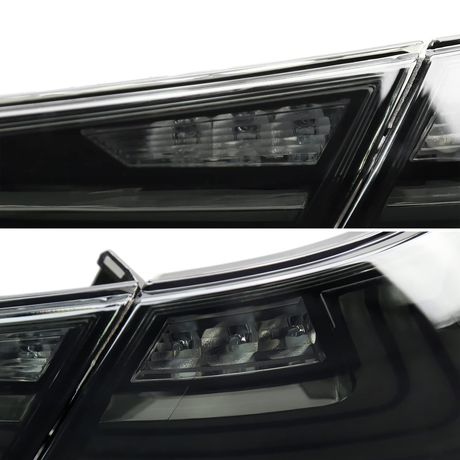 Black Smoke SPEC-D TUNING Sequential Tail Lights w/LED Turn Signal and Startup Animation Compatible with 2018-2022 Toyota Camry, Left + Right Pair Assembly