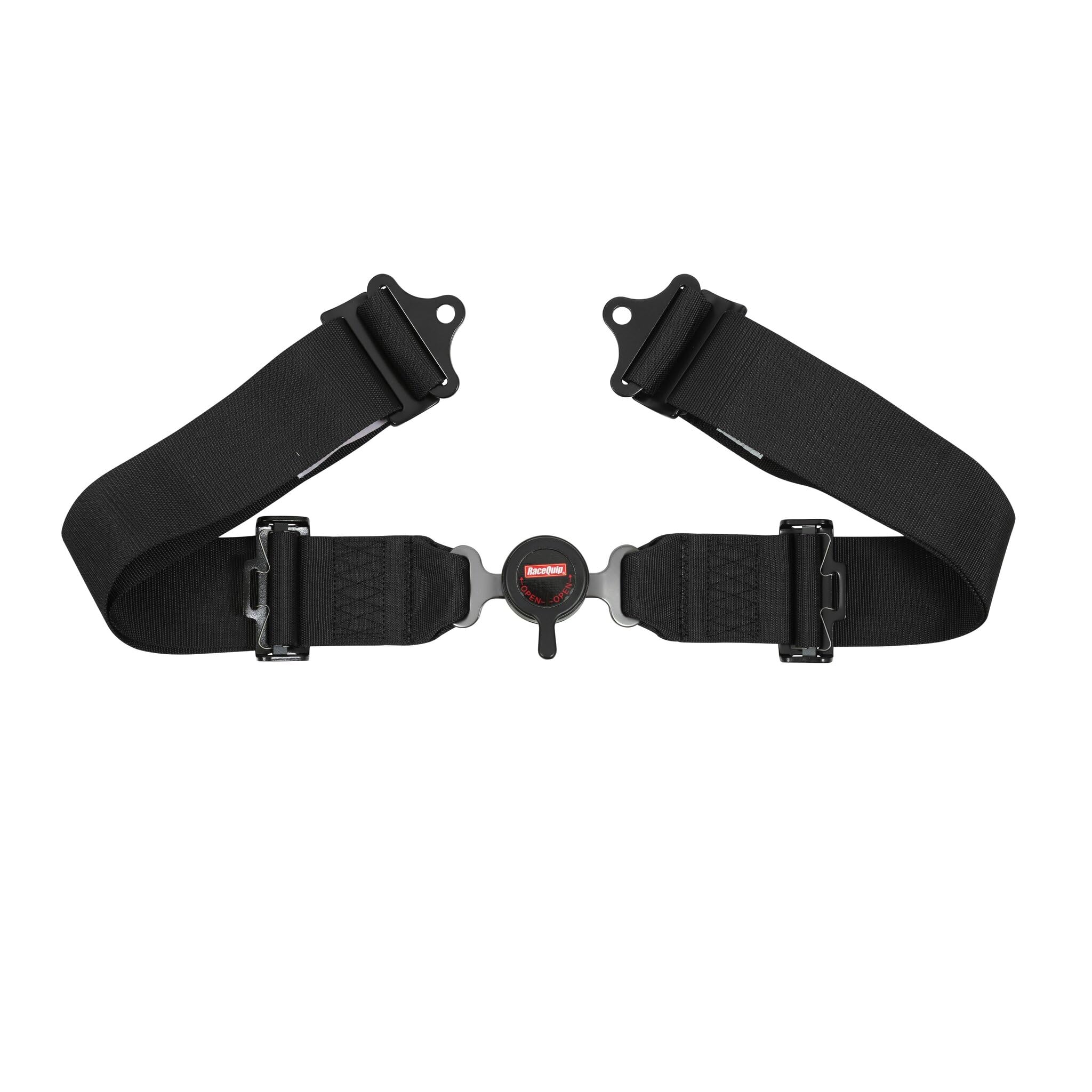 5 Point Harness RaceQuip 741001RQP Sportsman Camlock SFI 16.1 Pull Down Adjust Bolt-On/Wrap Around Black