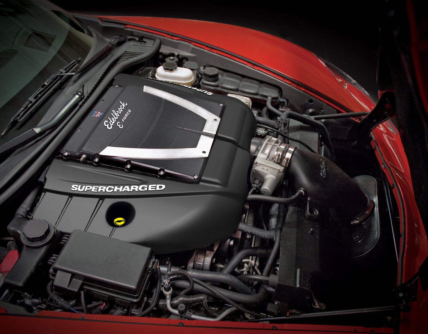 Edelbrock E-Force Supercharger Kit 1590 for Chevrolet Corvette 554HP Engine