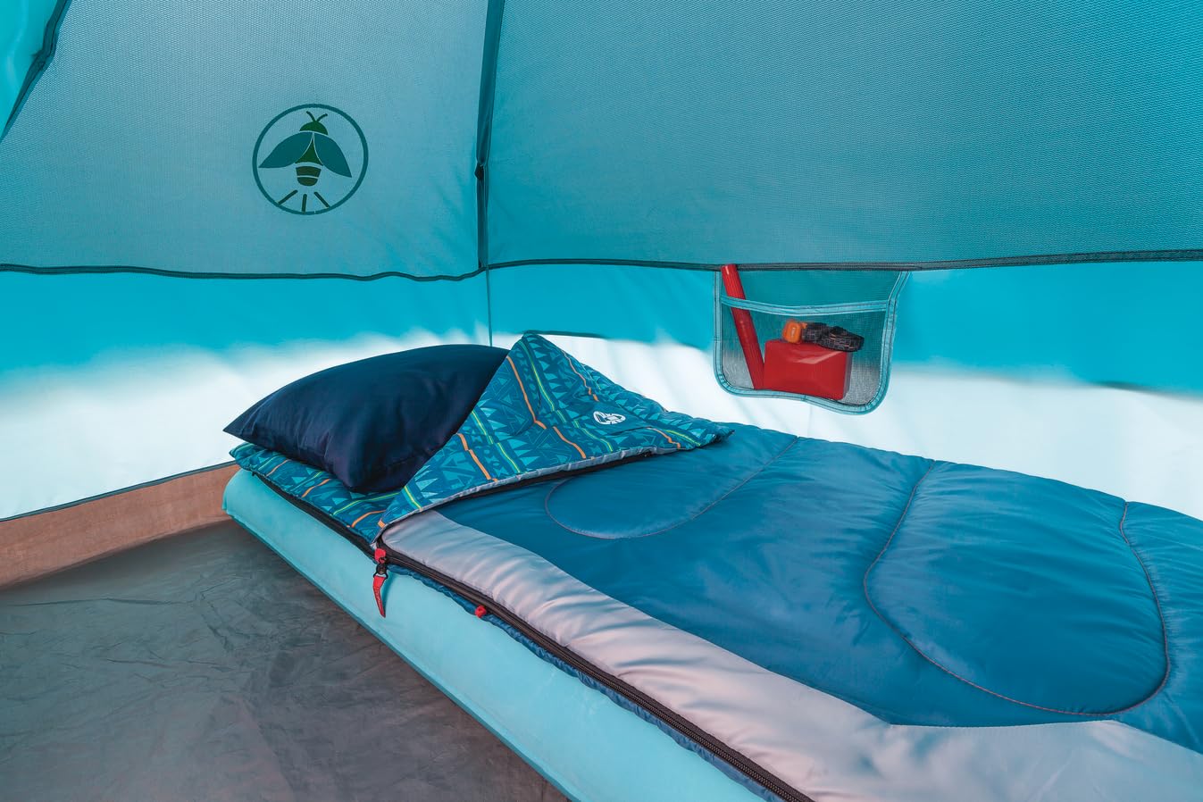 Coleman Kids 2-Person Wonder Lake Tent Glow-In-The-Dark for Campsite Backyard or Indoor Use Sets Up in About 10 Minutes Rainfly Included
